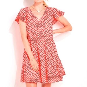 VINEYARD VINES Women's Mixed Tiered Print Dress Size XL